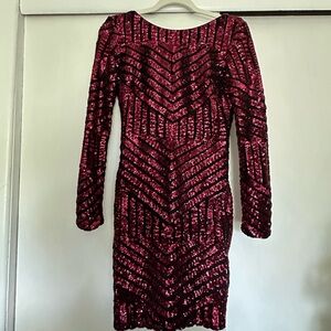 Lola sequin geo striped dress